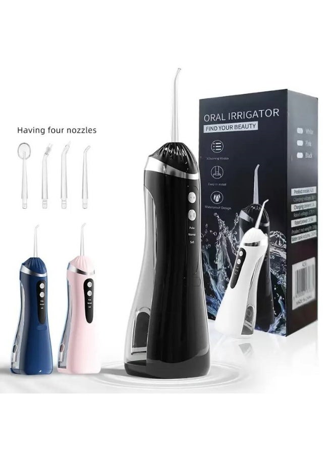 Professional cordless water flosser for teeth with 3 modes and 4 interchangeable heads, rechargeable and waterproof, portable design for home and travel, provides deep cleaning. - Image 3